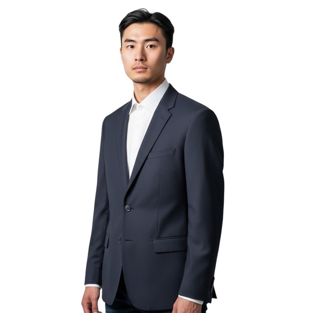 The Groomsman‎ Suit Navy Slim Fit Blazer Jacket Men's Size 42R